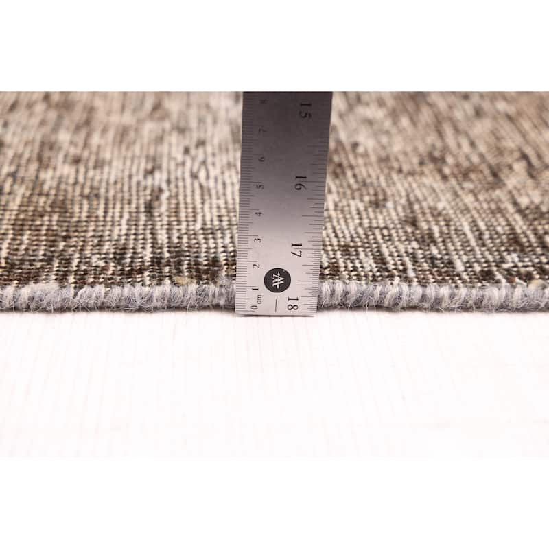 ECARPETGALLERY Hand-knotted Color Transition Charcoal Wool Rug - 8'5 x 11'7