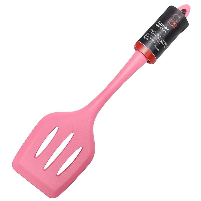 Chef Craft 12" Premium Heat Resistant Silicone Slotted Turner Spatula