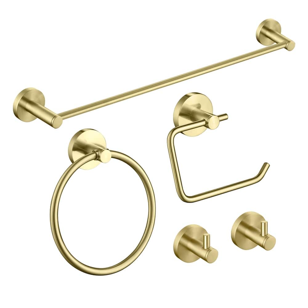 Circular 5-Piece Bathroom Hardware Set