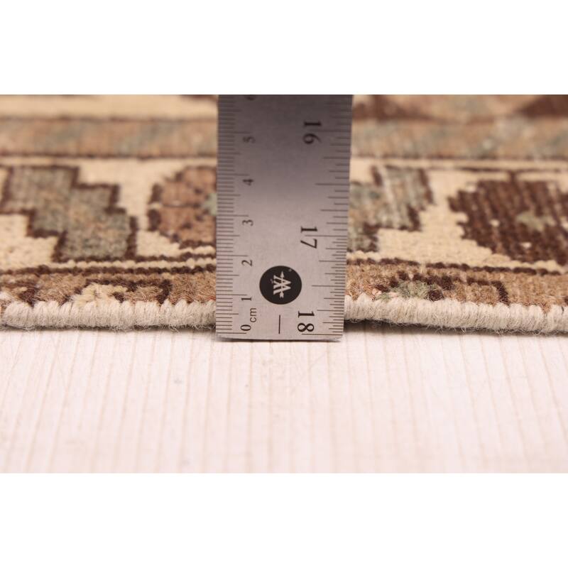 ECARPETGALLERY Hand-knotted Antalya Vintage Beige Wool Rug - 3'5 x 4'9