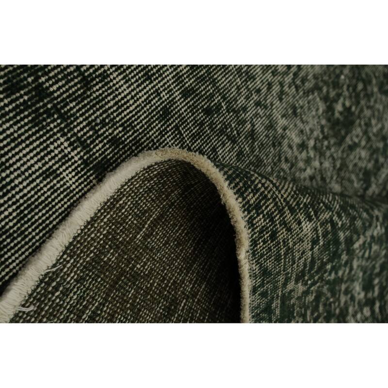 Hand Knotted Oriental 100% Wool Carpet Transitional Abstract Green Anatolian Area Rug - 6' 9'' X 4' 7''