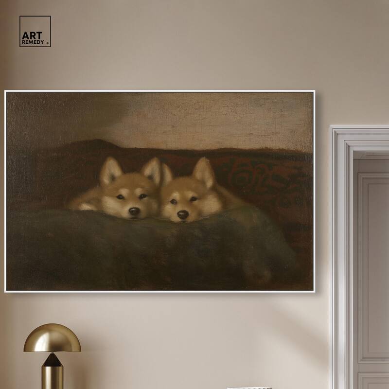 Rustic Dog Days Canvas by Art Remedy