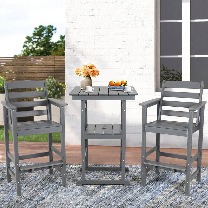 Vrakae 3-Piece Outdoor Height Bar Bistro Set