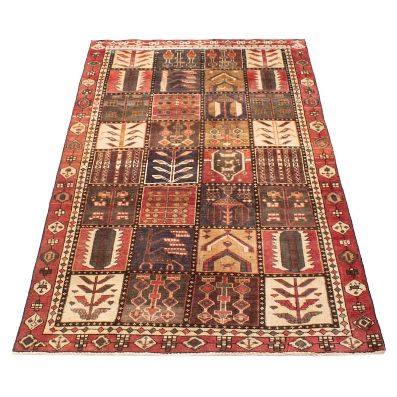 ECARPETGALLERY Hand-knotted Kayseri Red Wool Rug - 4'6 x 7'11