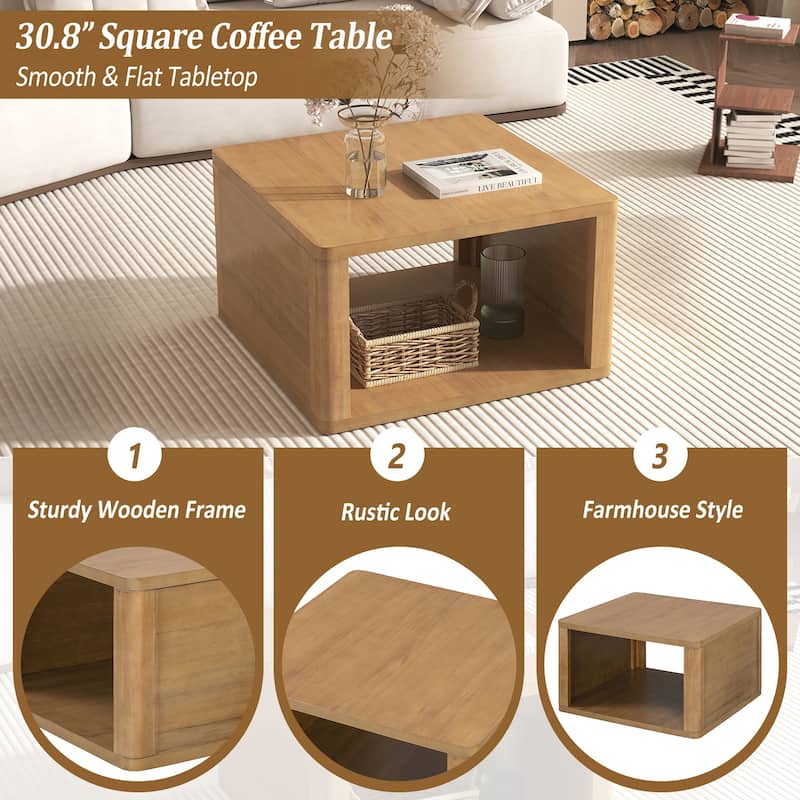 Square Coffee Table for Living Room