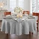 preview thumbnail 36 of 38, Caiden Elegance Damask Tablecloth 60"x84" Oval - Silver