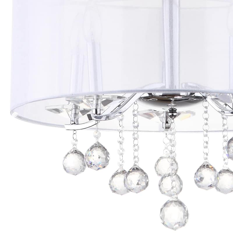 SAFAVIEH Lighting Kyra Adjustable 5-Light Chrome Pendant - 20" W x 20" D x 19 - 55" H - 20Wx20Dx55H