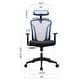 preview thumbnail 12 of 40, Ergonomic Mesh Executive Chair Home Office Chair with Lumbar Support, Headrest