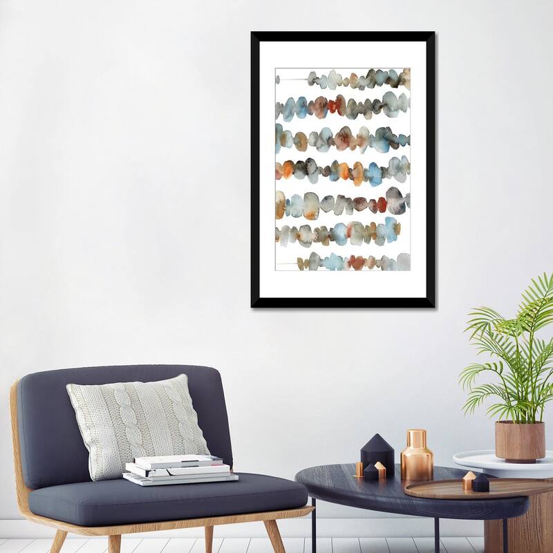 iCanvas "Abstract In Blue And Terracotta Shades I" by Sophie Rodionov