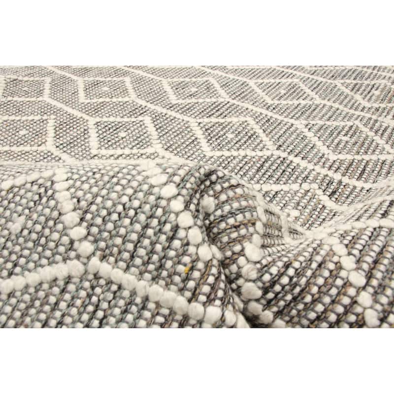 ECARPETGALLERY Braid weave Sienna Brown Wool Rug - 5'0 x 8'1