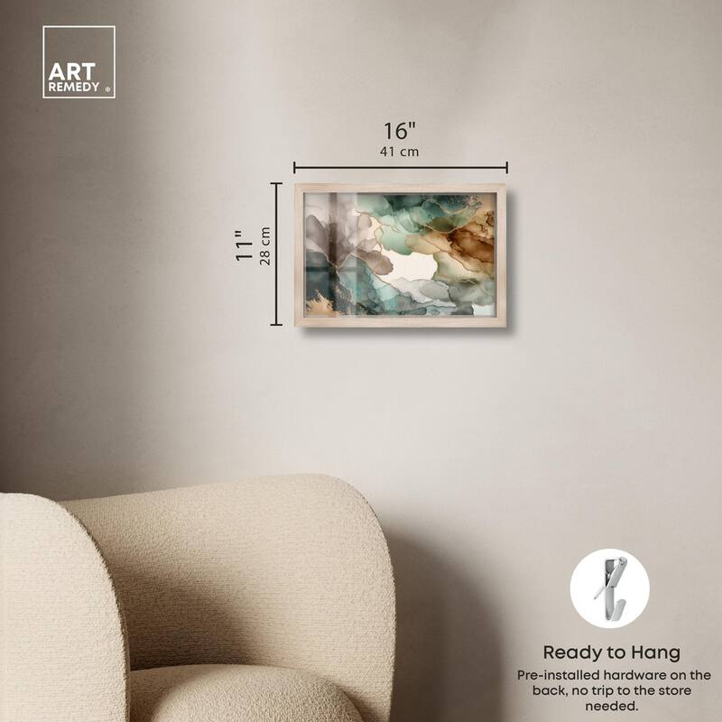 Golden Estuary II Shadowbox by Art Remedy