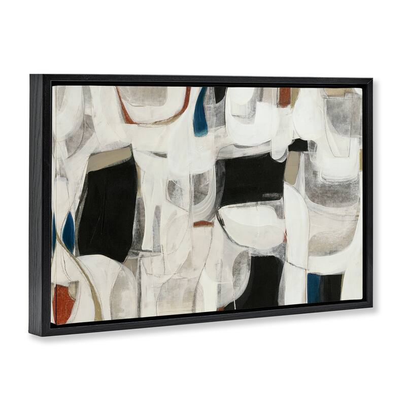 Stupell Dynamic Earthy Shapes Framed Floater Canvas Wall Art Design By Kippi Leonard