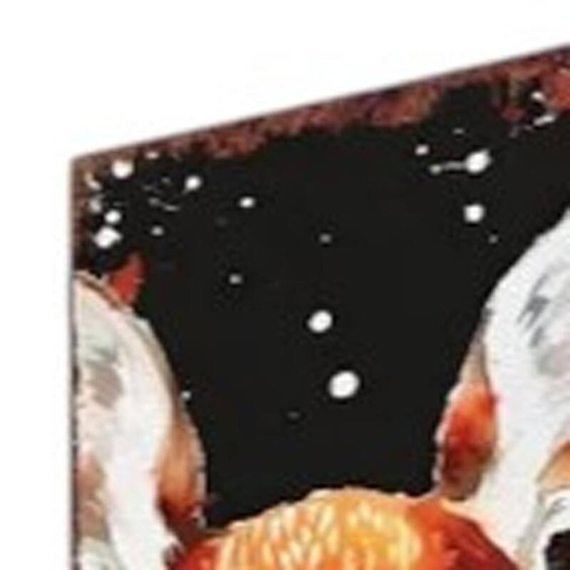 HomeRoots 42" Black White Brown And Orange Solid Wood Deer Garden Stake