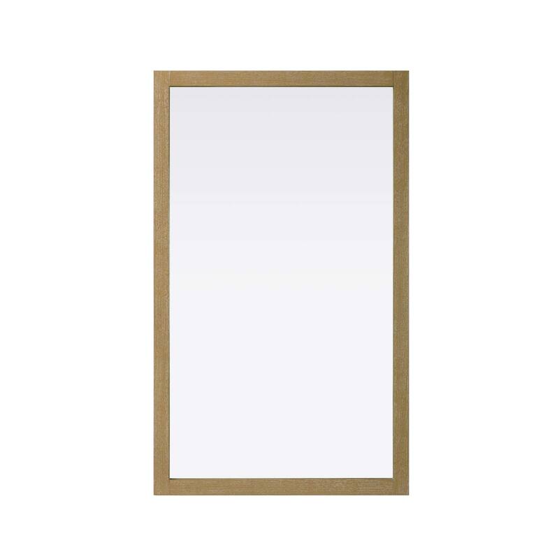 Solene Wooden Rectangle Mirror (60-72 x 36 in.) - Linen Oak - 60" x 36"