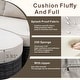 preview thumbnail 4 of 7, Modern Outdoor Modular Aluminum Woven Daybed with 8mm Glass Side Table and 3-piece Cushions