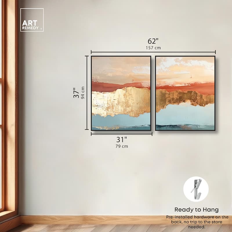 Earthy Glow III Canvas Set of 2 by Art Remedy