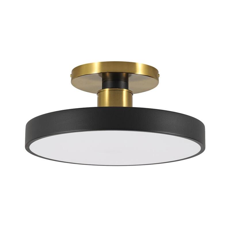 Contemporary Acrylic Dimmale LED Semi-Flush Mount Ceiling Light - N/A