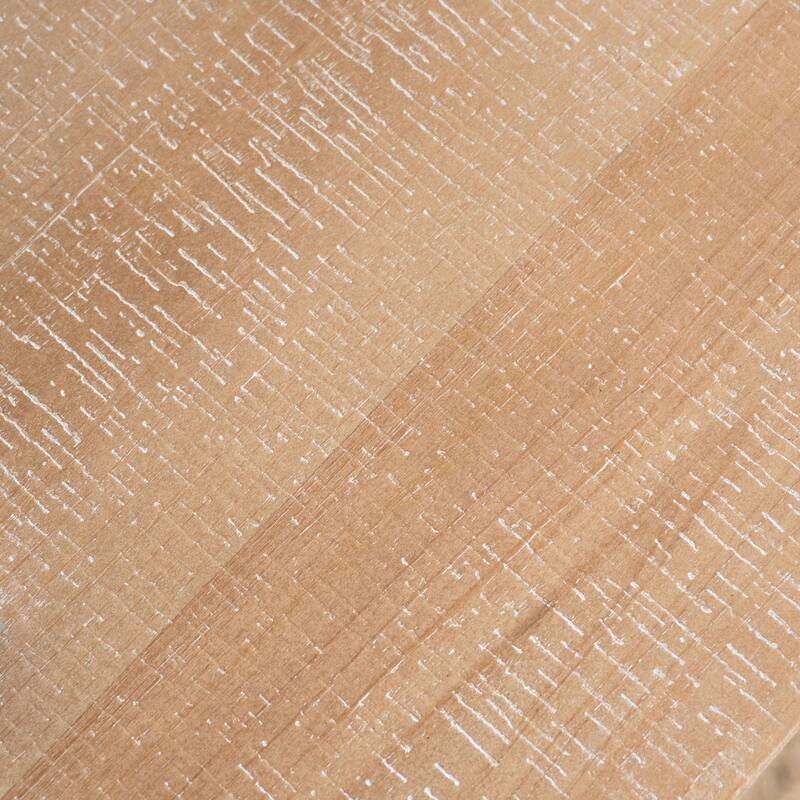 Roomfitters Rustic Console Table with Bead Detail, 59" Narrow Entryway Desk with Shelf, Engineered Wood, Natural