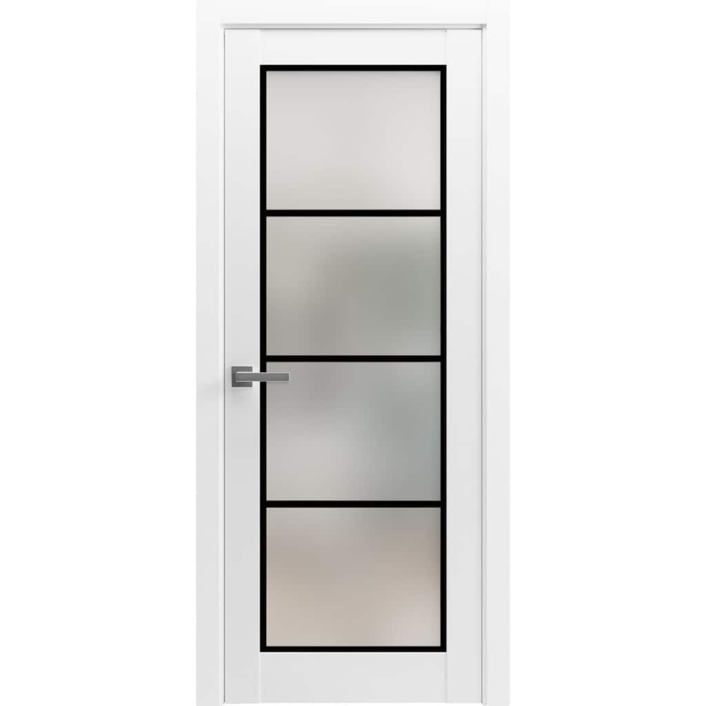 Solid French Door 18 x 80 Planum 2132 White Silk| Bathroom