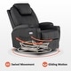 preview thumbnail 3 of 46, MCombo Manual Swivel Glider Rocker Recliner Chair with Massage and Heat, Faux Leather 8031