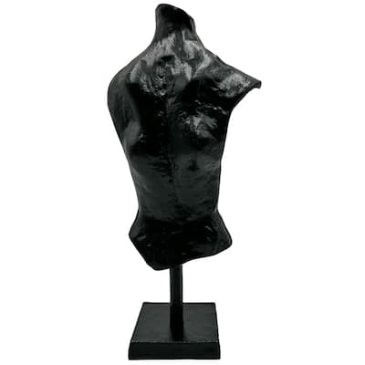 16 Inch Tall Decorative Handmade Aluminum Abstract Body Sculpture - 8 x 4 x 16 in