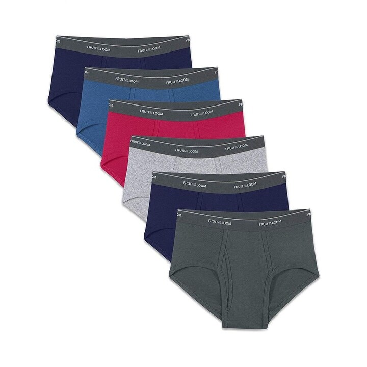 Fruit Of The Loom Men S Assorted Color Fashion Briefs 6 Pack