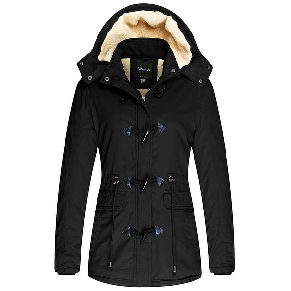 Wantdo Womens Faux Fur-Trimmed Quilted Puffer Jacket