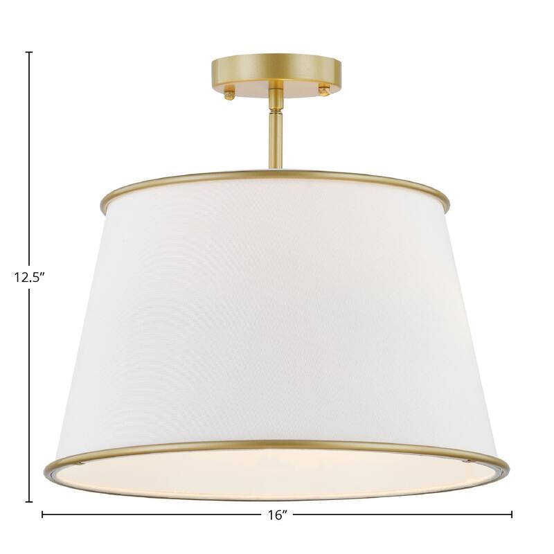 Elsa Semi-Flush Mount, White