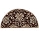 preview thumbnail 36 of 122, Patchway Handmade Classic Floral Wool Area Rug 2' x 4' hearth - Dark Brown - Runner