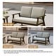 preview thumbnail 50 of 90, Casual Wood Outdoor Patio Sofa Loveseat with Cushion