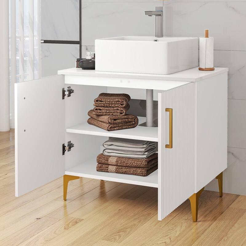 Moasis Single Bathroom Vanity with Ceramic Vessel Sink