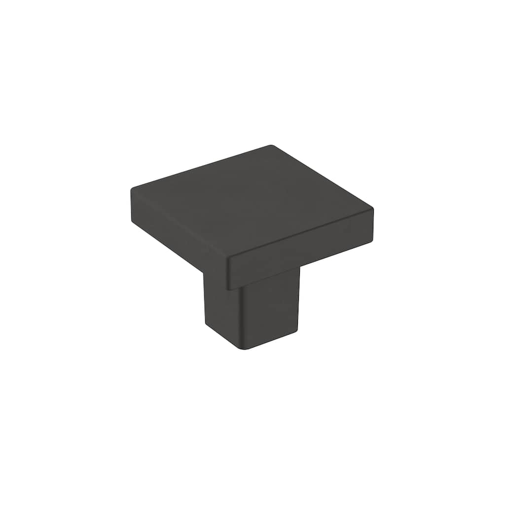 Monument 1-3/16 in (30 mm) Length Matte Black Cabinet Knob - 1.1875