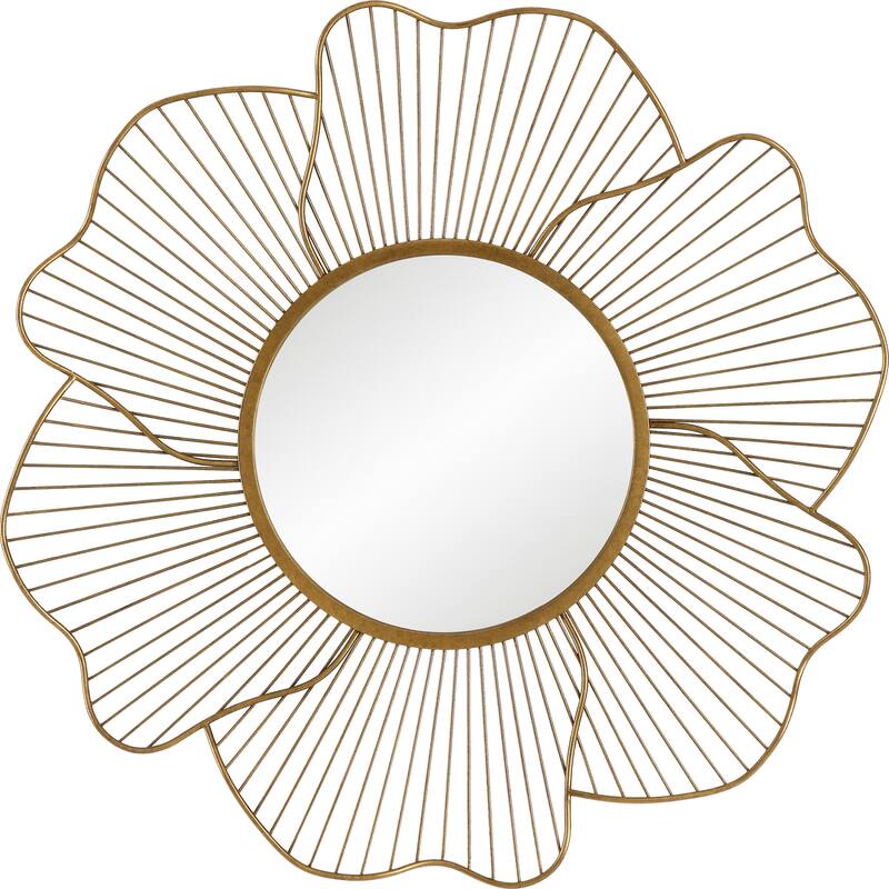 Uttermost 09912 Blossom 42-3/4" Diameter Sunburst Steel Framed - Antiqued Gold Leaf