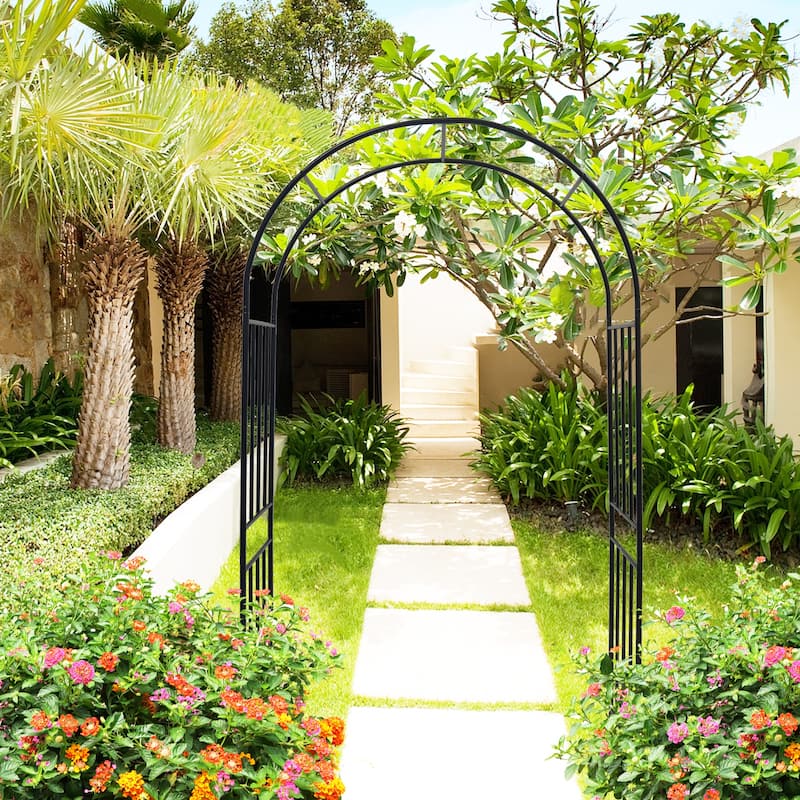 Metal Garden Arch Climbing Plants Support Rose Arch Outdoor