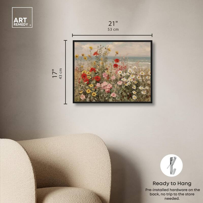 Misty Ocean Field II Canvas by Art Remedy