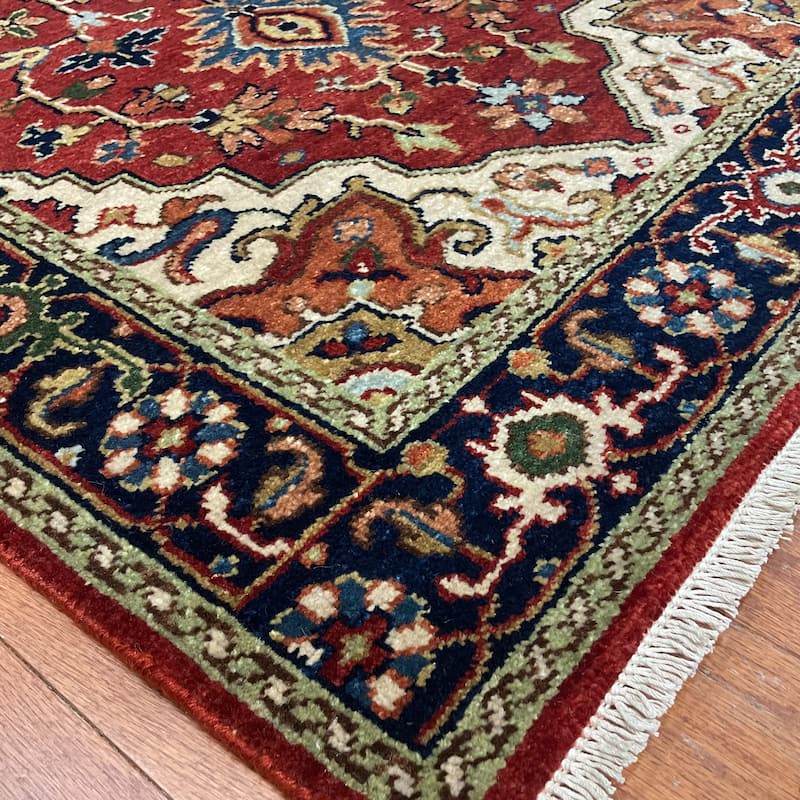 HERAT ORIENTAL Hand-knotted 2'6 x 8'3 Indo Serapi Wool Runner - 2'6" x 8'3"