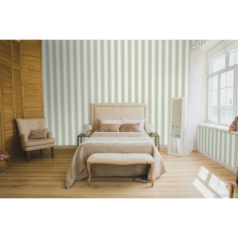 Galerie Wallcoverings Italian Classics 4 Collection Embossed Classic Stripe Design Vinyl on Non-woven Matte Wallpaper Roll