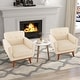 preview thumbnail 7 of 18, Costway Modern Accent Chair Upholstered Linen Fabric Armchair with - See Details