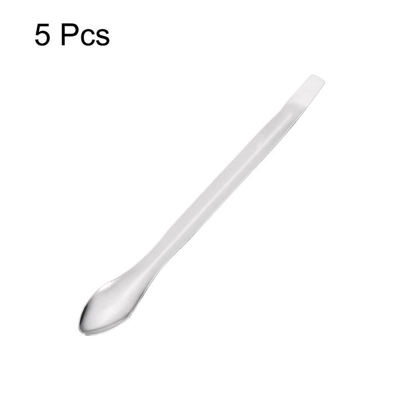 Micro Scoop Stainless Steel Reagent Sample Spoon Lab Spatulas 5Pcs - 105mm