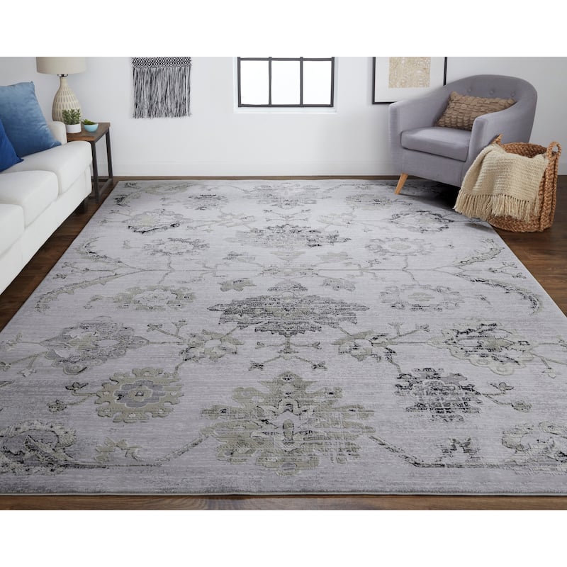 Grand Bazaar Adana Machine Made Damask Transitional Area Rug