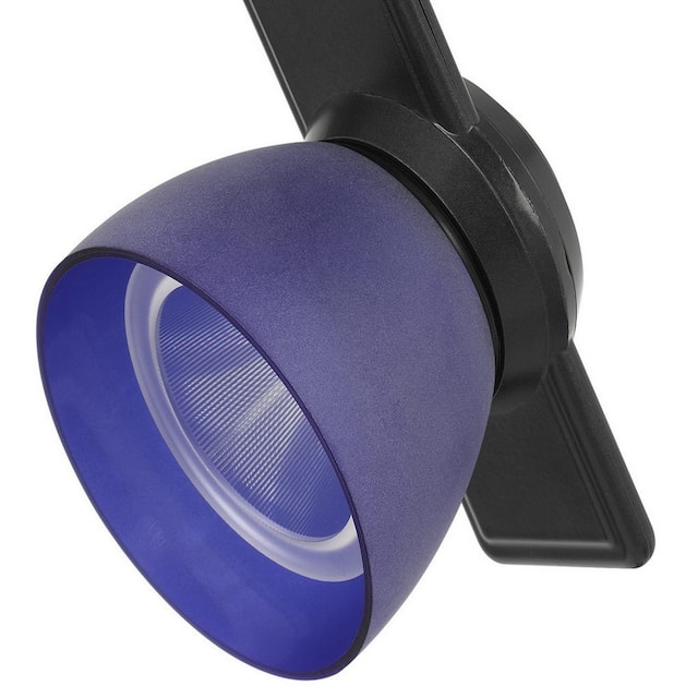 12W Integrated Metal and Polycarbonate LED Track Fixture, Black and Blue