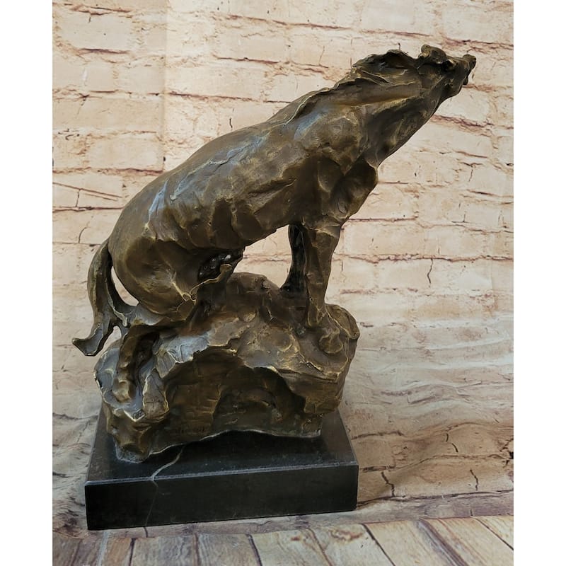 Abstract Crude Impressionist Imitative Horse Bronze Sculpture Statue Original Art Signed
