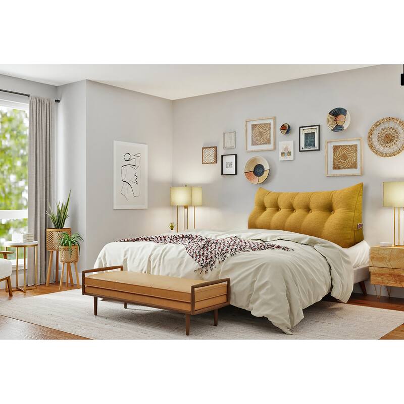 WOWMAX Bed Wedge Daybed Reading Pillow Triangular Bolster Headboard