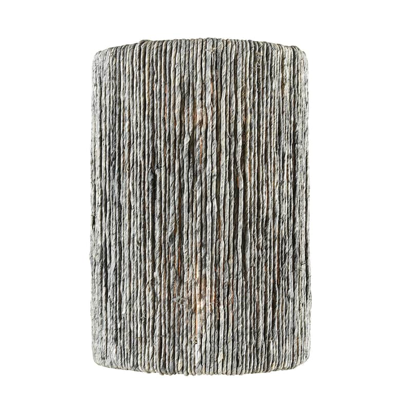 Elk Home Abaca Polished Nickel With Gray Shade. 2 Light Sconce