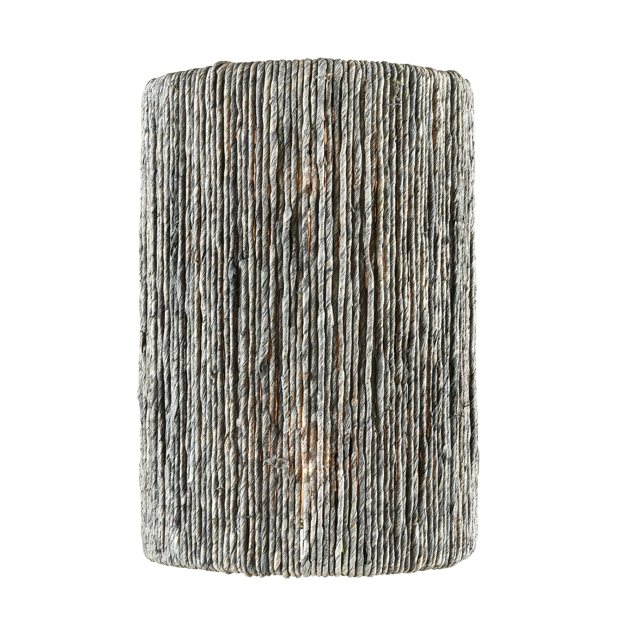 Elk Home Abaca Polished Nickel With Gray Shade. 2 Light Sconce