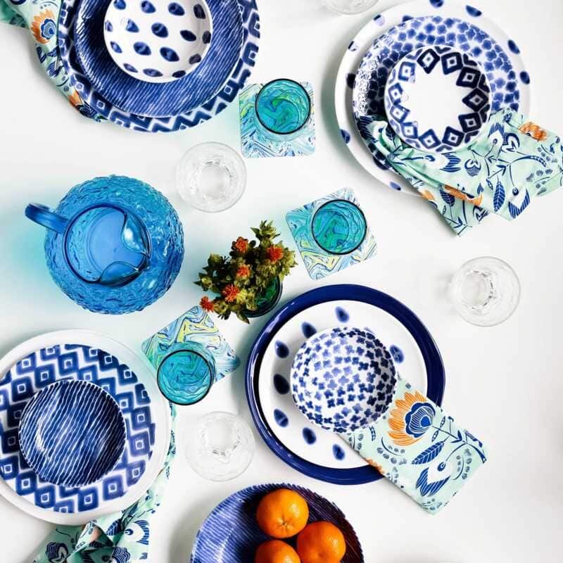 viva by VIETRI Santorini Dot Salad Plate