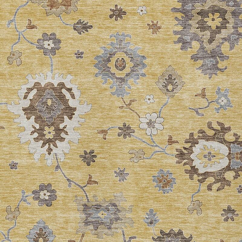 HomeRoots Floral Traditional Rectangle Outdoor Rug