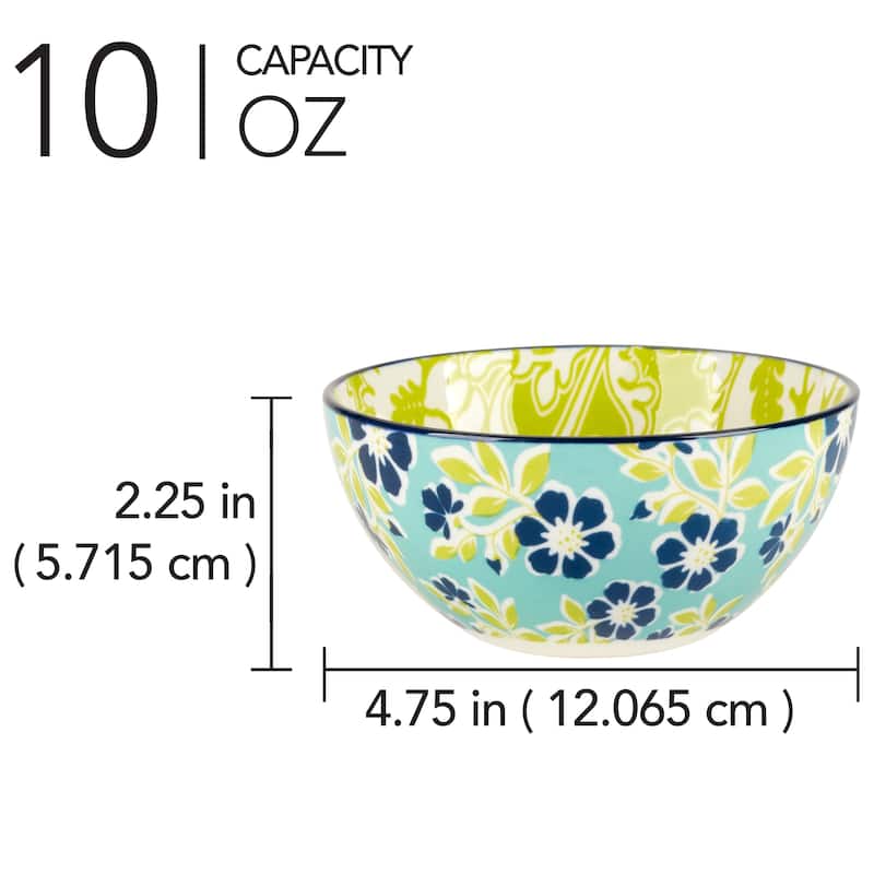 Certified International Tapestry Set of 6 All Purpose Bowl 4.75" 6 asst - 4.75" Diam x 2.25"