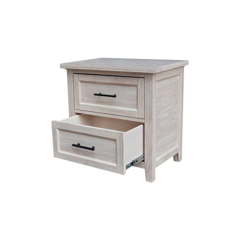 International Concepts Solid Wood 2-Drawer Nightstand