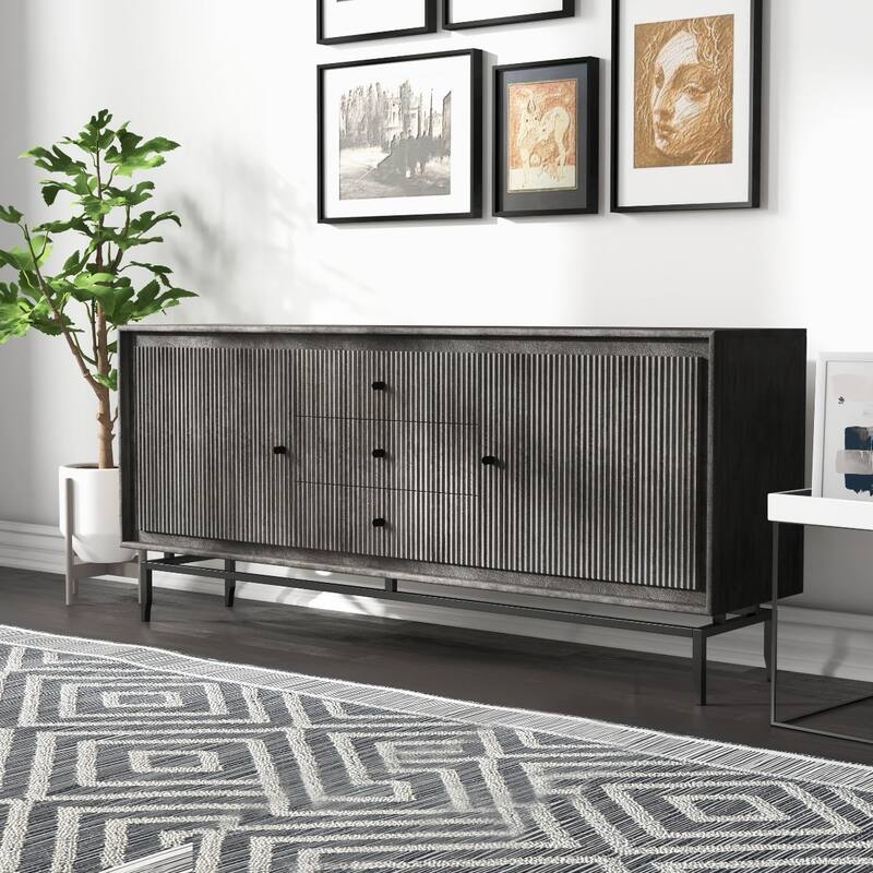 Camilo 69" Wide 3 Door Wood Sideboard - 69 x 16 x 31